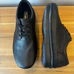 Propet Life Walker Men 12 XX 5E Wide Black‎ Pebbled Leather Walking Shoes  M4070